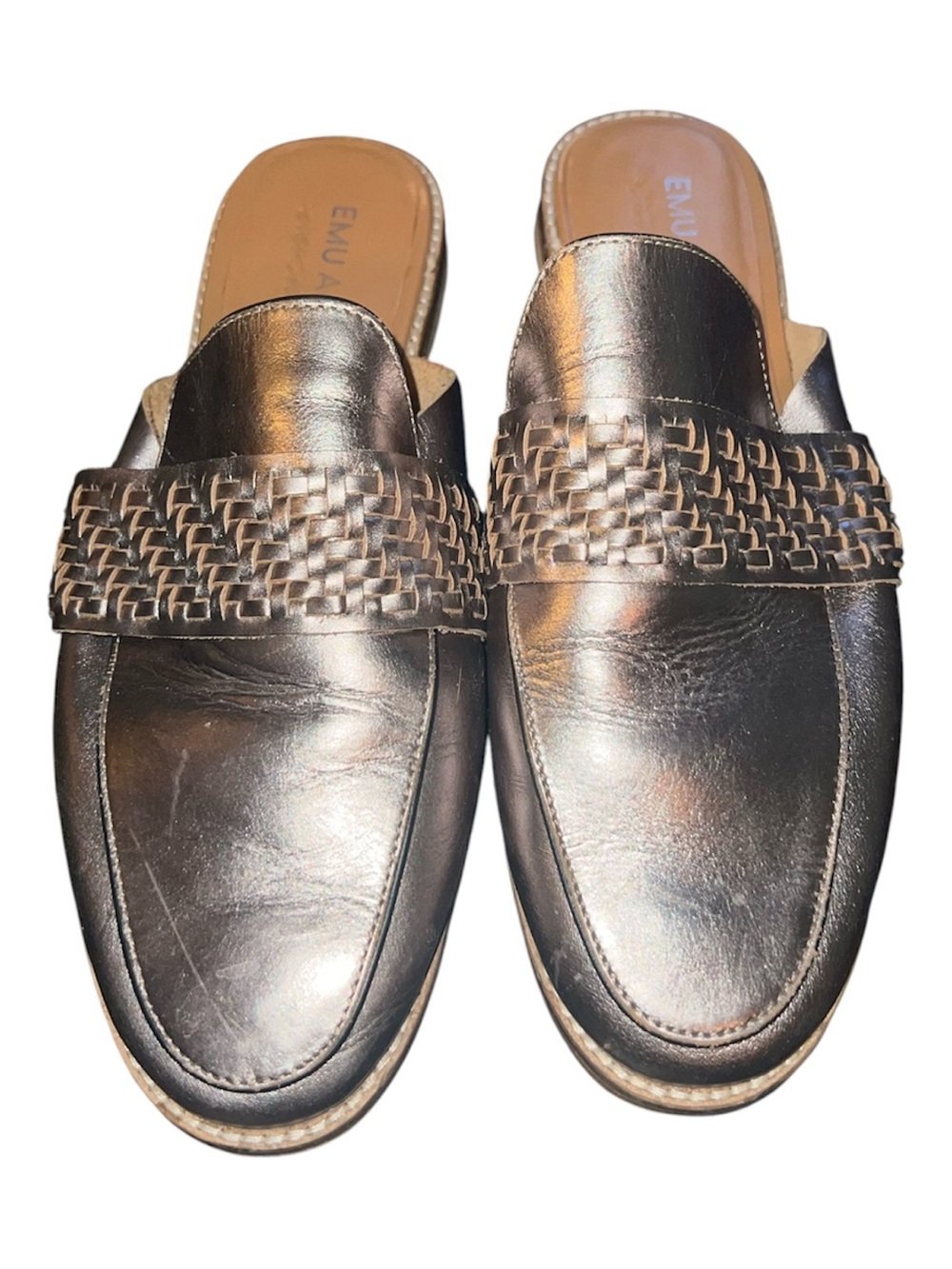 Emu Women’s Metallic Bronze Slip-On Woven Loafers